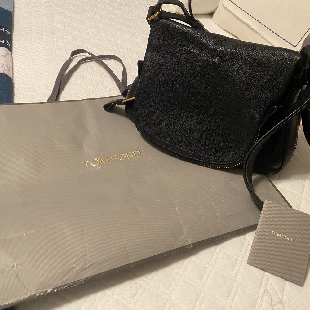 Tom Ford Black Crossbody Bag with Contemporary Design